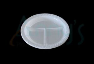 9 inch/22cm 3 Compartment Disposable Plastic Plate-AP922283