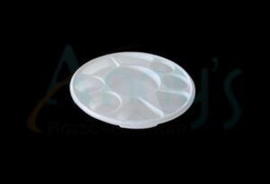 12.5 inch 32cm Round 9 Compartment Disposable Plastic Plate-AP1253238