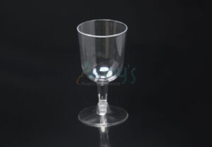 5.5oz disposable stemmed plastic wine glass-Two piece-AWG5501