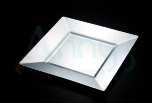 Heavy Weight Square Silver Disposable Plastic Plate-APC06