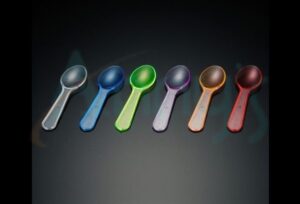 Colored Disposable Plastic Ice Cream Spoon-ACS018