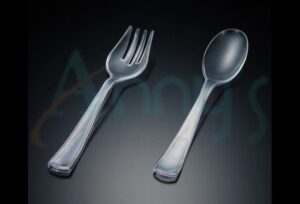 Heavy Weight Clear Serving Utensil Fork and Spoon-ACS016