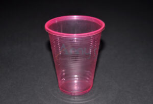 9OZ Transparent Pink Plastic Cup-AC901