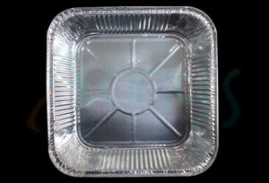 8″x8″ Disposable Square Aluminum Foil Pan-AFPS002