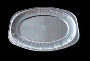 15″ Disposable Oval Aluminum Foil Buffet Platter-AFPO001