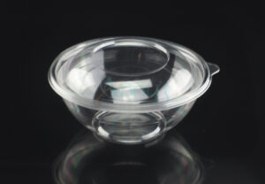 Heavy Duty 24OZ/750ml Clear Plastic PET Salad Bowl with Lid