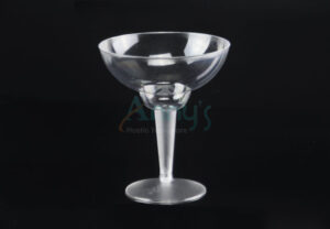 Two Piece 12oz/355ml Clear Disposable Plastic Margarita Glass-AMG1201