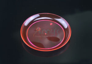 7.5 inch/19cm Neon Pink Round Disposable Plastic Party Plate-APC0975