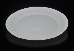6″/16cm White Elegant Disposable Plastic Dessert Plate-APC116