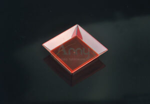 3.5”(9x9cm)Mini Square Red Disposable Plastic Dessert Plate-APC1335