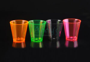 2oz/60ml Neon Disposable Plastic Shot Glass-ASG201