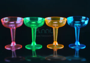 4oz/120ml Neon Disposable Plastic Champagne Glass-Two Piece-AWG401