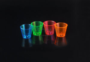 1oz Neon Coloured and Clear Disposable Plastic Shot Glass-ASG101