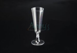 5oz clear plastic champagne flute 2piece