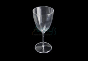8oz 1pc stemmed plastic wine glass