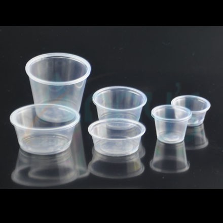 100 x Value Plastic 4oz Sauce Pots and Lids