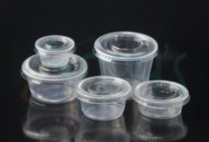 4oz/120ml Disposable Plastic PP Sauce Cups with Lids-ACS400