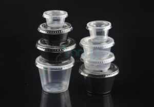 2.5oz/75ml Disposable Plastic PP Sauce pots with lids-ACS250