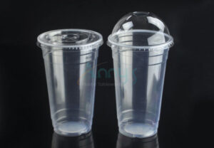 24oz disposable plastic PP drinking cups with lids