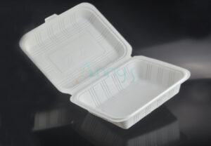 650ml Corn Starch Biodegradable Clamshell Containers-ABCC004