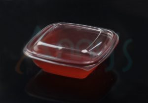 8oz/250ml Disposable Plastic PET Salad Container with Lid-ABET801