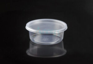 8oz PP disposable plastic deli pots with lids