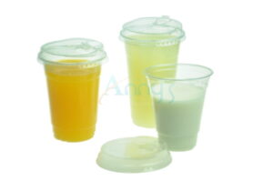 New U Shaped-12oz(425ml) Disposable Plastic PET Snack Cups with Lids-UET1201