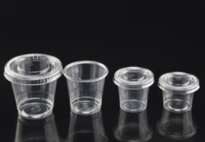 New U Shaped-12oz(425ml) Disposable Plastic PET Snack Cups with Lids-UET1201