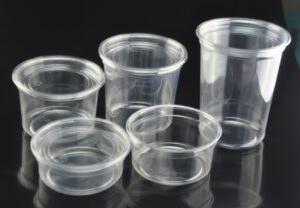 New U Shaped-12oz(425ml) Disposable Plastic PET Snack Cups with Lids-UET1201