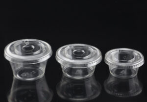 New U Shaped-12oz(425ml) Disposable Plastic PET Snack Cups with Lids-UET1201