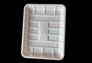 Disposable Biodegradable Cornstarch Supermarket Trays for Fruit, Vegetable, Meat