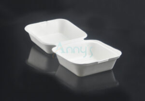 450ml Sugarcane Bagasse Biodegradable Burger Clamshell Takeaway Container-ABGC62